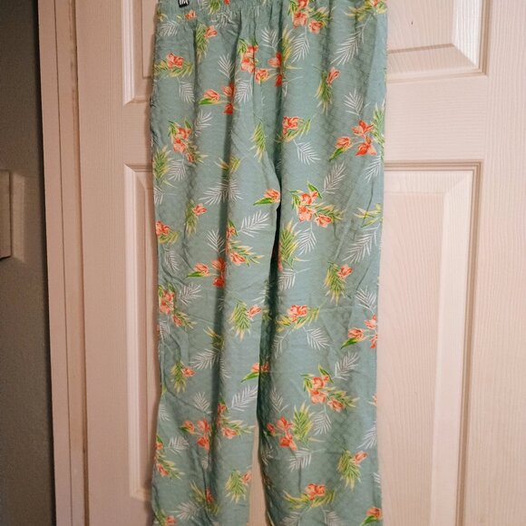 Tranquil And True Womens Lounge Pants, Sz S, Teal Floral, Hi Rise, NWOT - Picture 6 of 8